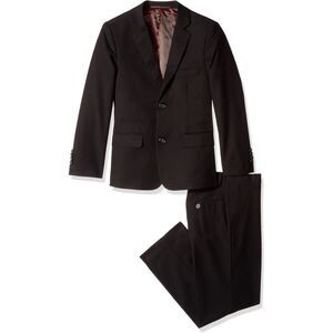 Isaac Mizrahi black wool blend suit - boys 8 Husky